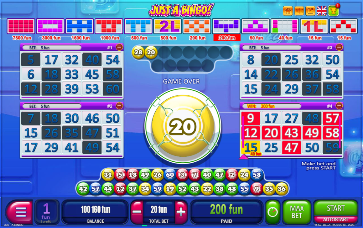 video bingo showball 3 oferemos mais premios