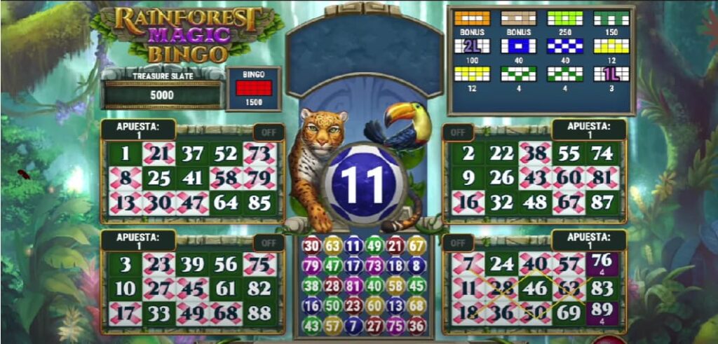 Bingo Virtual: Rainforest magic bingo 