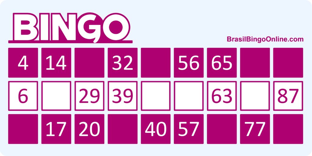 Combinação de bingo 90: Dupla linha