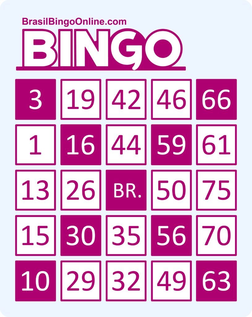  Combinações de Bingo 75: Letra X