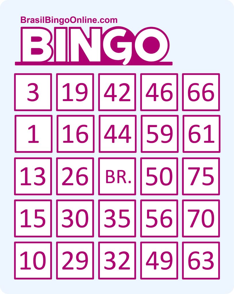 cartelas bingo 75 bolas