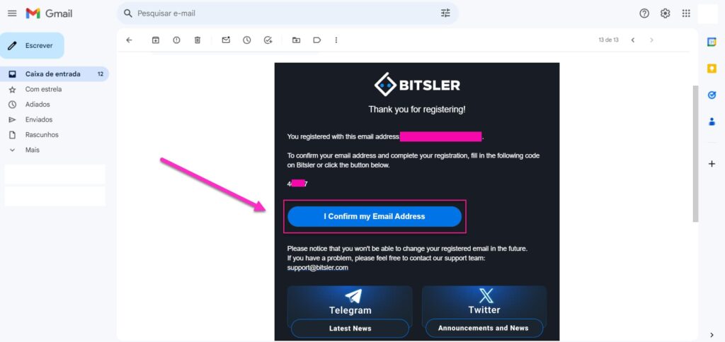 como se registrar no site Bitsler 4
